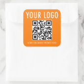 Oranje QR Code Stickers Bedrijfslogo 3,81 cm in he (Tas)