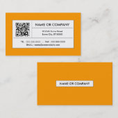oranje QR-code Visitekaartje (Voorkant / Achterkant)