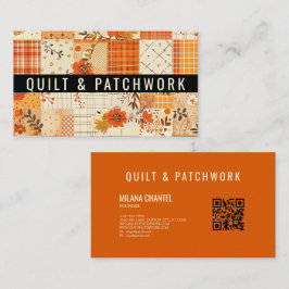 Oranje Quilt Patchwork Handgemaakte Kleding  Visitekaartje