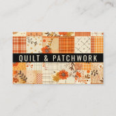 Oranje Quilt Patchwork Handgemaakte Kleding Visitekaartje (Voorkant)