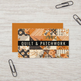 Oranje Quilt Patchwork Handgemaakte Kleding  Visitekaartje