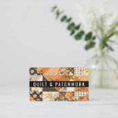 Oranje Quilt Patchwork Handgemaakte Kleding  Visitekaartje (Staand voorkant)