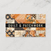 Oranje Quilt Patchwork Handgemaakte Kleding  Visitekaartje (Voorkant)
