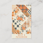 Oranje Quilt Patchwork Handgemaakte Kleding Visitekaartje (Voorkant)
