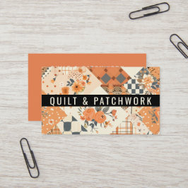 Oranje Quilt Patchwork Handgemaakte Kleding  Visitekaartje