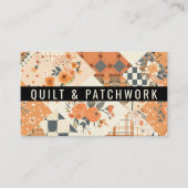 Oranje Quilt Patchwork Handgemaakte Kleding Visitekaartje (Voorkant)