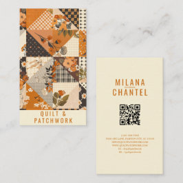Oranje Quilt Patchwork Handgemaakte Kleding  Visitekaartje