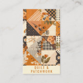 Oranje Quilt Patchwork Handgemaakte Kleding Visitekaartje (Voorkant)