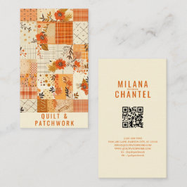 Oranje Quilt Patchwork Handgemaakte Kleding  Visitekaartje