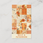 Oranje Quilt Patchwork Handgemaakte Kleding  Visitekaartje (Voorkant)