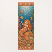 Oranje Quilty Zeemeermin Yogamat (Achterkant)