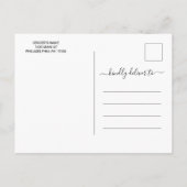 Oranje Quince Brown achtergrond bespaart de datum Briefkaart (Achterkant)