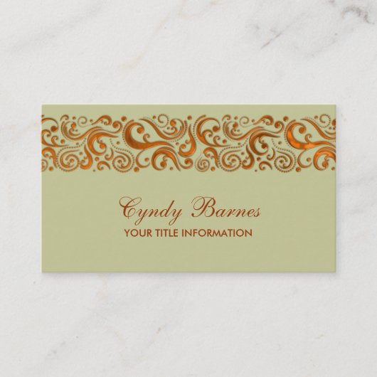 Oranje rand wervelkolom op elke kleur visitekaartje (Voorkant)