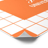 Oranje rasterfoto poster (Hoek)