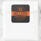 Oranje rattenstaafjes Logo Vierkante Sticker (Tas)