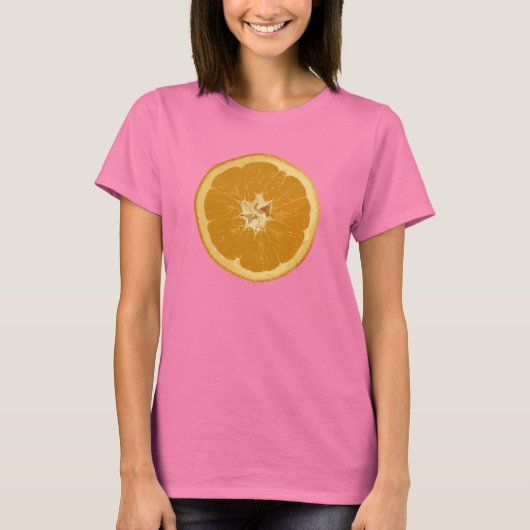 oranje. realistisch. t-shirt (Voorkant)