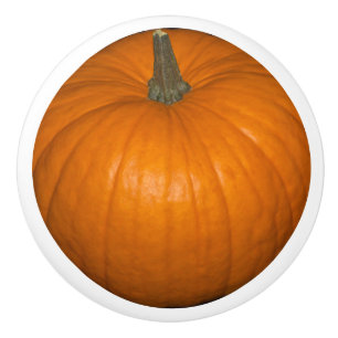Oranje realistische Herfst Halloween Pumpkin Foto Keramische Knop