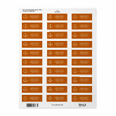 Oranje Rechtsschool Custom Lawyer Retouradres Etiket (Full Sheet)
