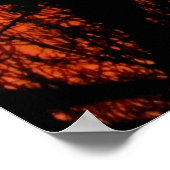 Oranje Red Early Sunrise in het Poster Kansas (Hoek)