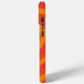 Oranje Red Hypnotic Heart Love Pattern Case-Mate iPhone Case (Achterkant / Links)