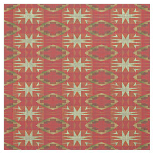 Oranje Red Taupe Beige Khaki Brown Ethnic Kijk uit Stof