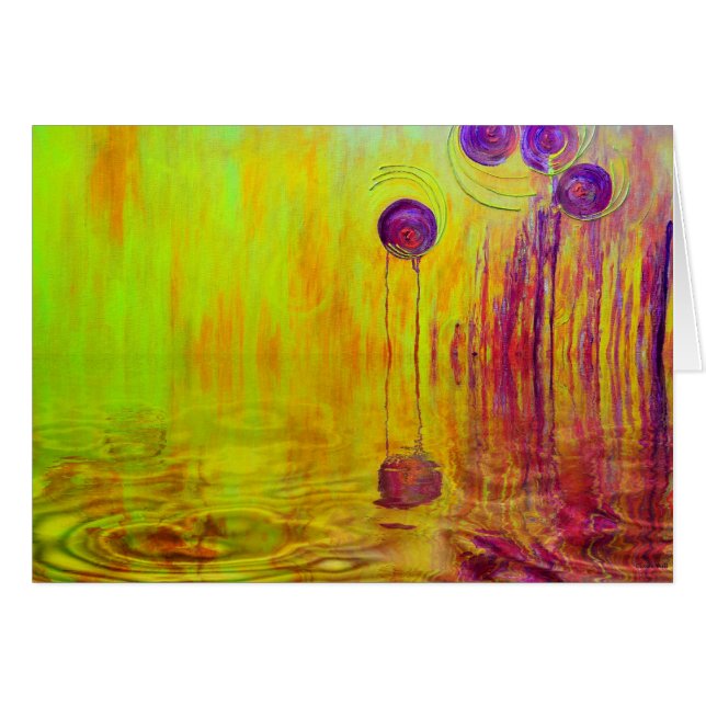 Oranje reflectie Oranje en rode Abstracte kunst (Voorkant Horizontaal)