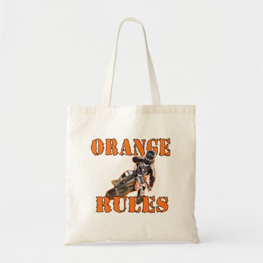 Oranje regels tote bag (Voorkant)