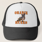 Oranje regels trucker pet (Voorkant)