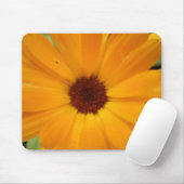 Oranje Regen Daisy Mousepad Muismat (Met muis)
