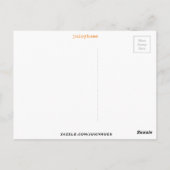 Oranje regenboog retro inspiratie quote briefkaart (Achterkant)