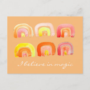 Oranje regenboog retro inspiratie quote briefkaart