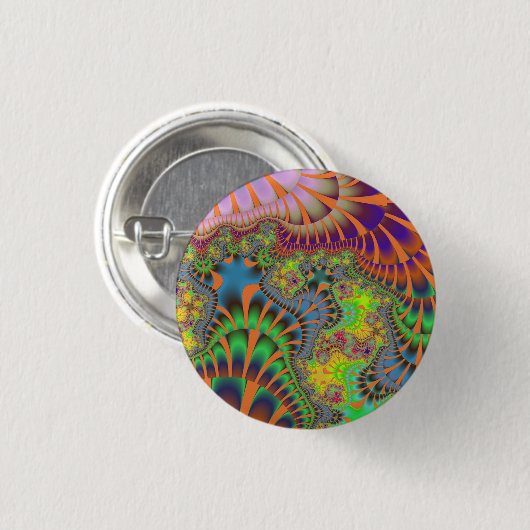 Oranje Regenboog Smelt Ronde Button 3,2 Cm (Voorkant /achterkant)