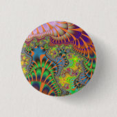 Oranje Regenboog Smelt Ronde Button 3,2 Cm (Voorkant)