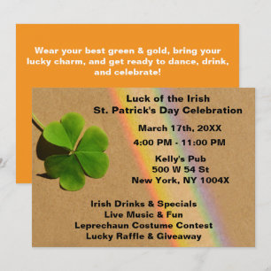 Oranje Regenboog St. Patrick's Day    Kaart