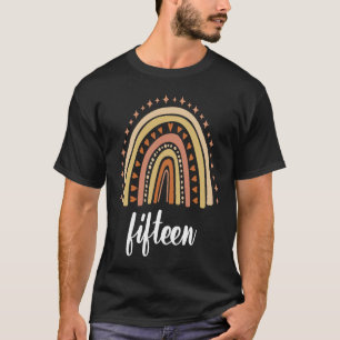 Oranje Regenboog Vijftienjarige 15 Dag 15e Geboort T-shirt