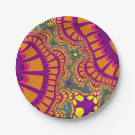 Oranje regenboogherinnering papieren bordje