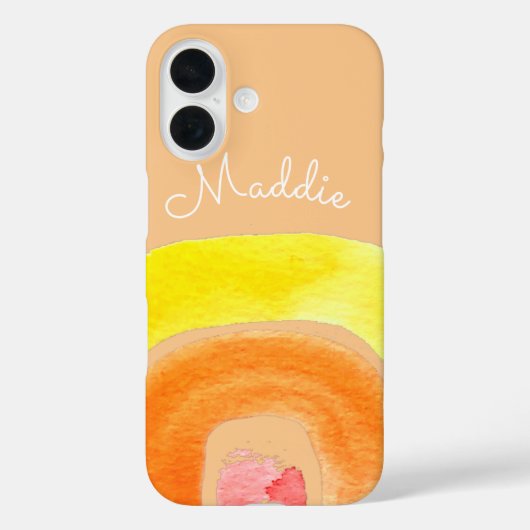 Oranje regenboogliefdeswaterverf Case-Mate iPhone case (Achterkant)