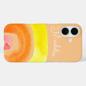 Oranje regenboogliefdeswaterverf Case-Mate iPhone case (Achterkant (horizontaal))