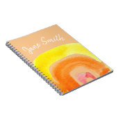 Oranje regenboogliefdeswaterverf notitieboek (Rechterzijde)