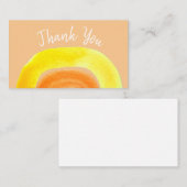 Oranje regenboogliefdeswaterverf notitiekaartje (Voorkant / Achterkant)