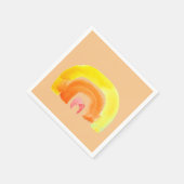 Oranje regenboogliefdeswaterverf servet (Hoek)