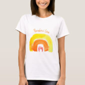 Oranje regenboogliefdeswaterverf t-shirt (Voorkant)