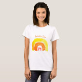 Oranje regenboogliefdeswaterverf t-shirt (Voorkant volledig)