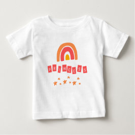 Oranje regenboogprinses Stars Baby Girl T-Shirt