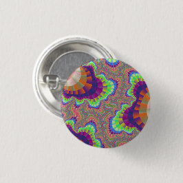 Oranje regenboogtandwielen ronde button 3,2 cm