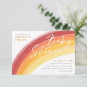 Oranje regenbooguitnodiging kaart (Staand voorkant)