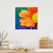 Oranje regendruppels Fotografie Poster (Keuken)