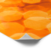 Oranje regendruppels op glas, abstracte achtergron poster (Hoek)