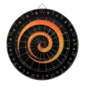 Oranje reglement voor ruitspiraal dartbord (Voorkant)