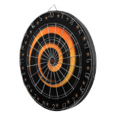 Oranje reglement voor ruitspiraal dartbord (Voorkant Rechts)